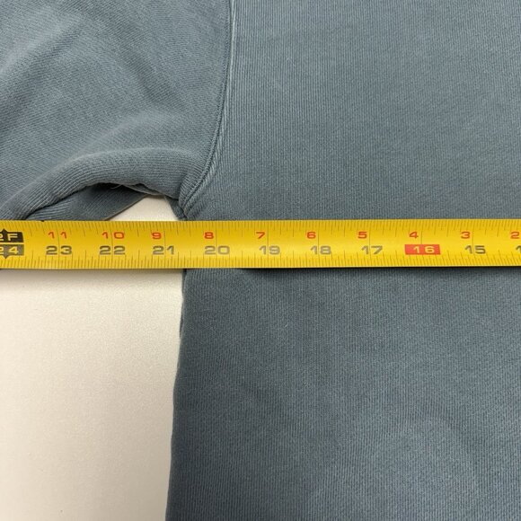 Levi's Sportswear LVC Sweatshirt Medium 20.5x19.5 Blue Cropped Mock Neck - Picture 7 of 10